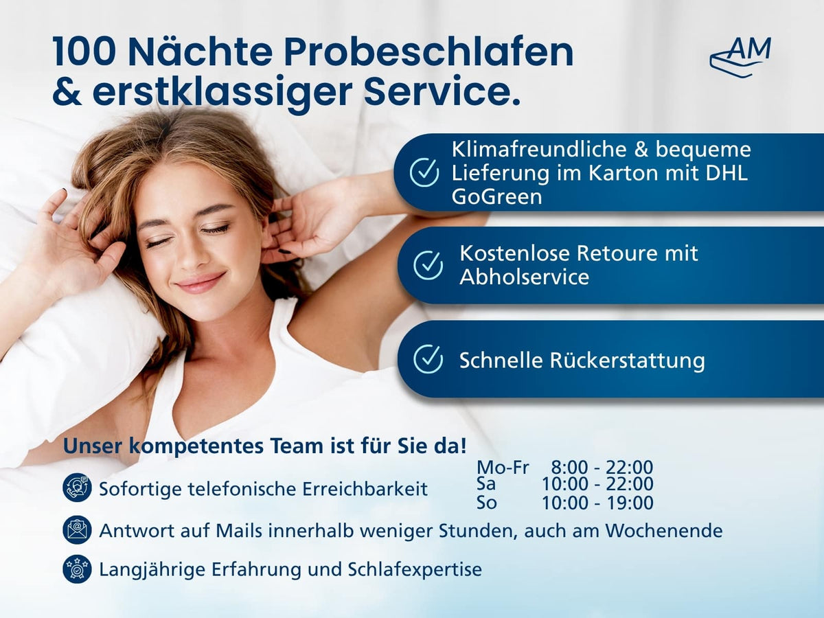1000 Federn 7-Zonen Taschenfederkernmatratze