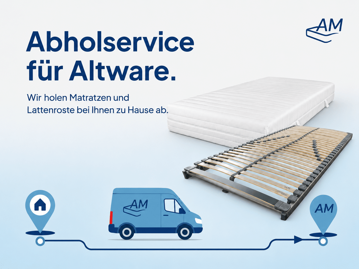 Abholservice für Altware: Wir holen Matratzen und Lattenroste bei Ihnen zu Hause ab.