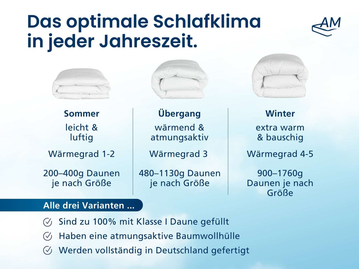 Premium Daunendecke