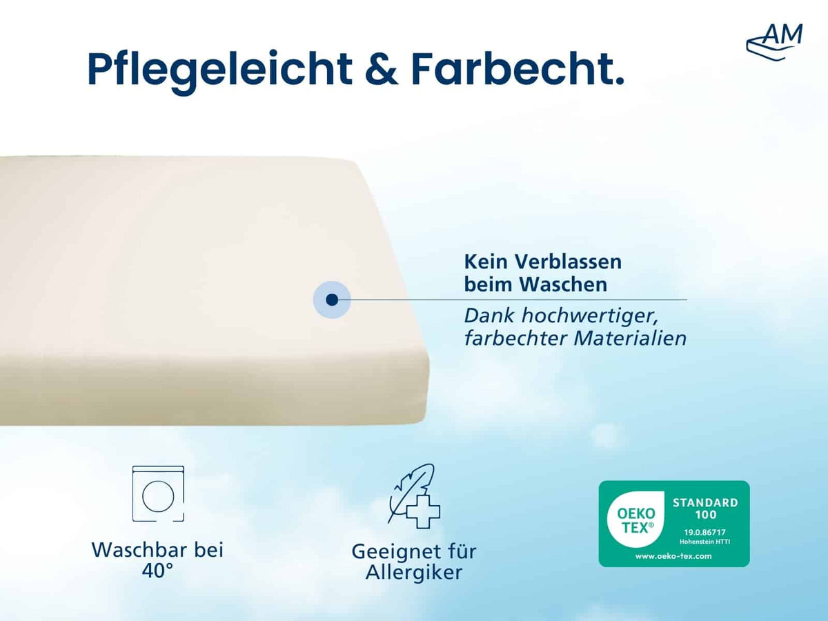 Hochwertiges Spannbettlaken in Premium-Höhe – Creme