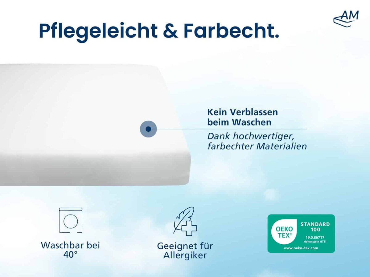 Spannbettlaken für Topper weiß