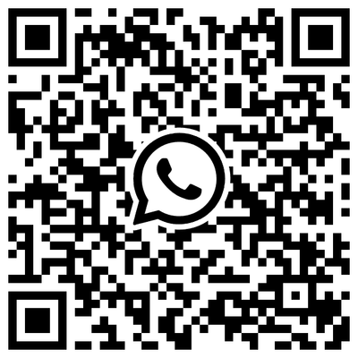 QR-Code für WhatsApp-Nachrichten mit dem WhatsApp-Logo in der Mitte