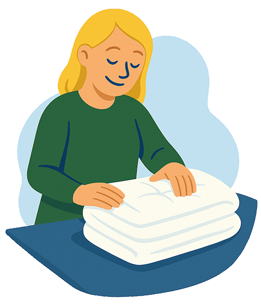 Illustration: Decke wird hergestellt