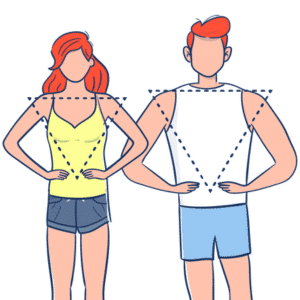 Besonders breite Schultern