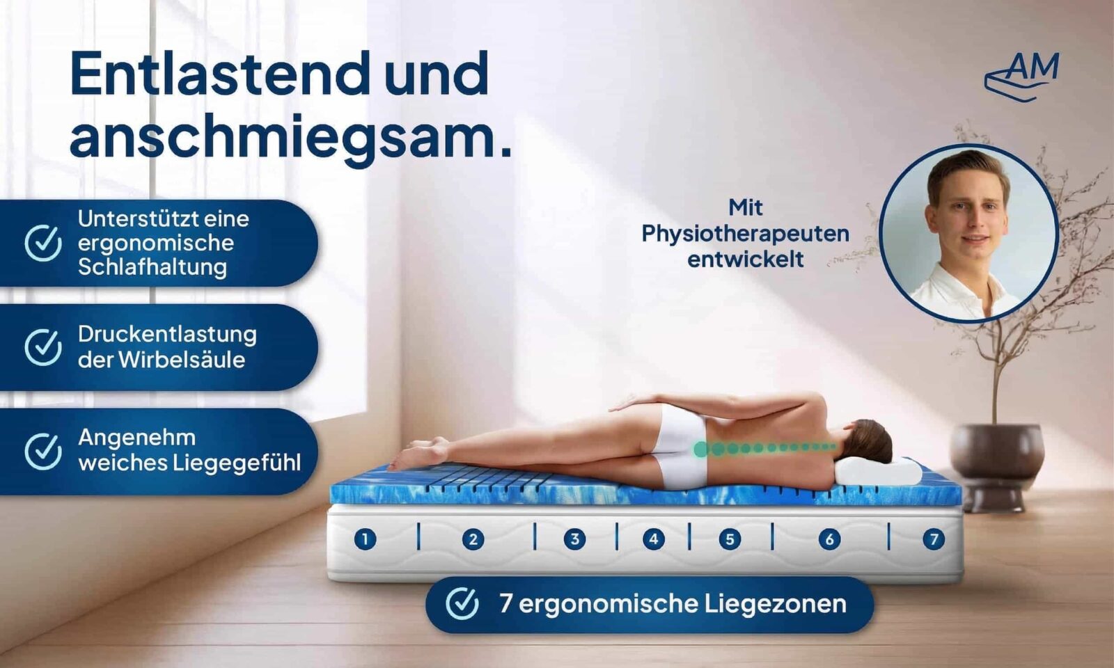 7-Zonen Deluxe Gelschaum-Topper – Bild 2