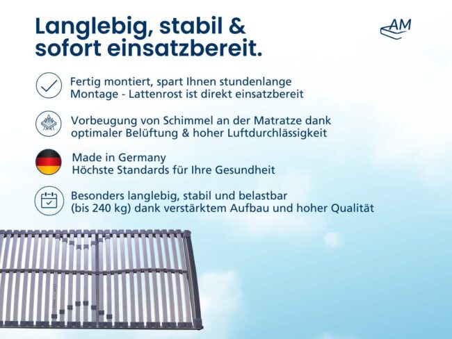 Ergonomischer XXL Lattenrost (bis 240 kg) – Bild 5